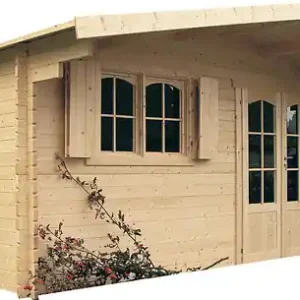 Bon Plan Abri jardin bois Chambéry - Marron - L.528,7xH.253,3xP.515cm SOLID