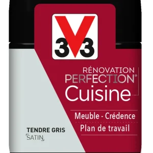Peinture de rénovation cuisine finition satinée tendre gris 75 ml V33 Affaire À Saisir