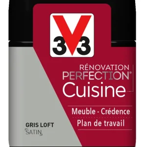 Vente Directe Peinture de rénovation cuisine finition satinée gris loft 75 ml V33