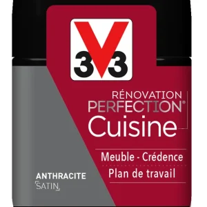Peinture de rénovation cuisine finition satinée gris anthracite 75 ml V33 Seulement Aujourd'hui