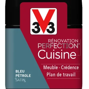 Super Prix Peinture de rénovation cuisine finition satinée bleu pétrole 75 ml V33