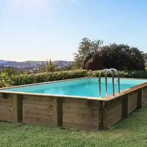 Commander Vite Piscine bois en kit rectangle " Murano " - 12.20 x 6.20 x 1.44 m HABITAT ET JARDIN