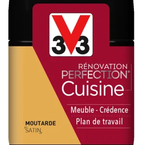 Peinture de rénovation cuisine finition satinée moutarde 75 ml V33 Offre Limitée