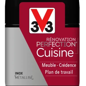 Peinture de rénovation cuisine finition satinée inox 75 ml V33 Haute Qualité