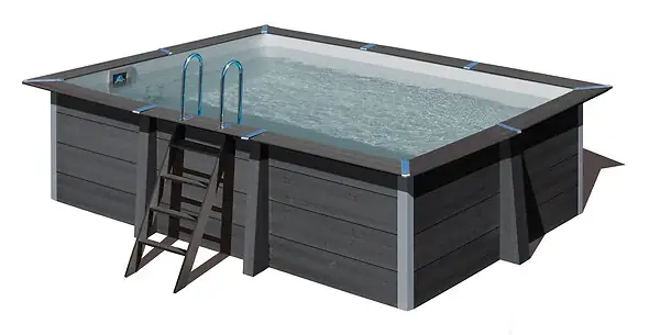 Piscine rectangulaire composite - L.466xl.326xH.124cm GRE Promotion Saisonnière