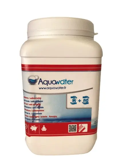 Recharge de cristaux de silicophosphates anti-tartre et anti-corrosion 1KG AQUAWATER Offre Spéciale