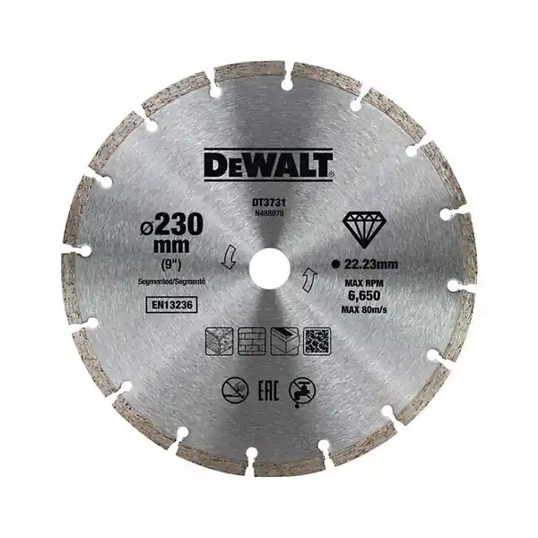 Disque fritté segmenté Ø230x22,2mm DEWALT DT3731-QZ pour matériaux de construction/béton Populaire