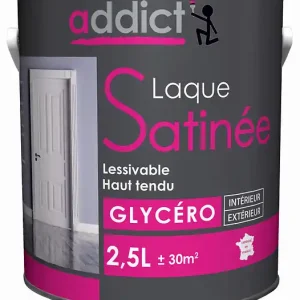 Laque satinée multi-supports 2.5L Blanc ADDICT Acheter En Ligne