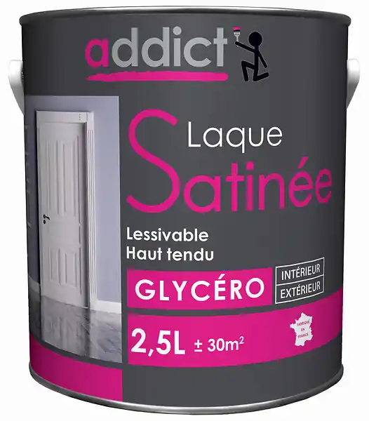 Laque satinée multi-supports 2.5L Blanc ADDICT Acheter En Ligne
