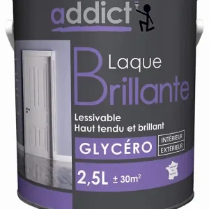 Prix Bas Peinture laque brillante Addict - Blanc - 2,5L
