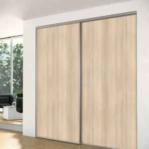 Porte de placard coulissante acacia crème 1 vantail H 2,50 m x L 0,61 m YKARIO Populaire