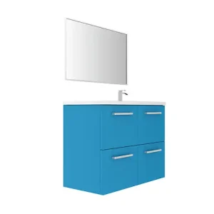 Set 2 tiroirs MDF - Bleu - 45x45x1,8cm VIF Meilleure Vente