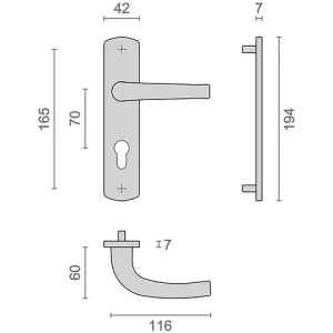 Prix Promo Ensemble sur plaques SALOME HOME entraxe 165mm clé I F9 inox - HERACLES - B-SALOME-34