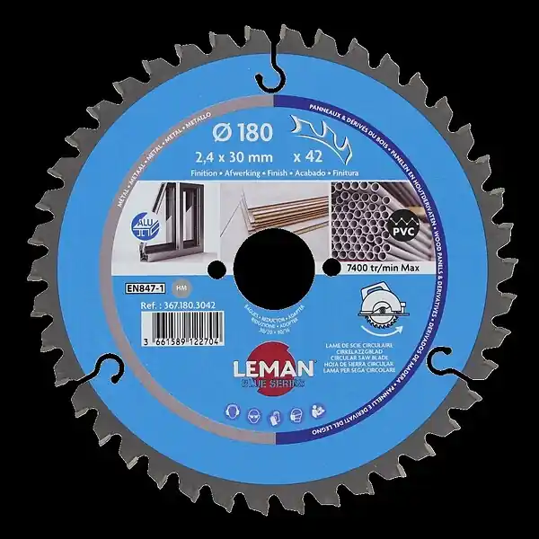 Lame de scie circulaire aluminium finition diamètre 180mm LEMAN Super Prix