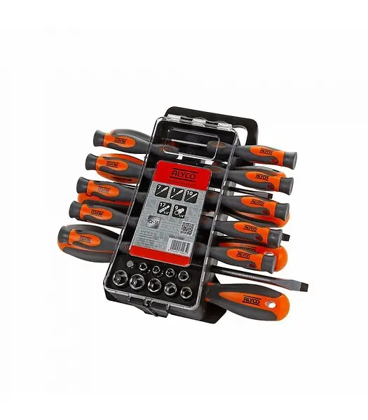 Set Mixte 44 Pces Alyco Orange Tournevis Alyco 170465 Authentique