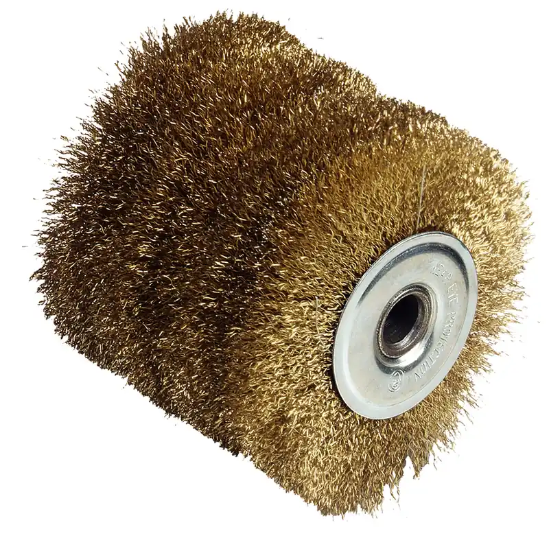 Brosse fil laiton diamètre 120 mm pour ponceuse rénovateur FAR TOOLS Vente Directe
