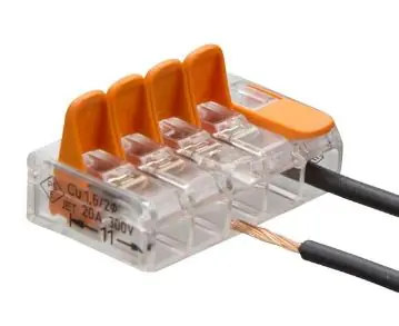 Dernier Modèle Bornes automatiques 5 entrées pour fil souple ou rigide S221 par 15 WAGO
