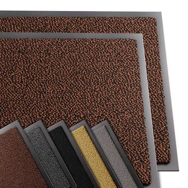Affaire À Saisir Lot de 2 Tapis de porte paillasson 60x90cm Marron-Noir VOUNOT