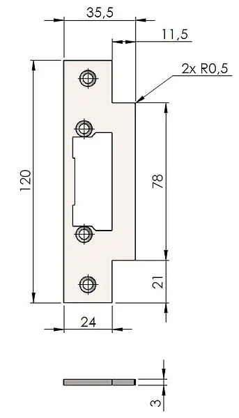 Têtière simple inox ULTIMFIT 120mm profil bois - HERACLES - PCA-921X Remise