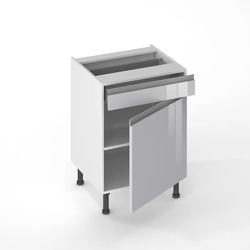 Meilleur Prix Porte et façade tiroir pour meuble bas de cuisine Jade nuage 70 x 60 cm OFITRES