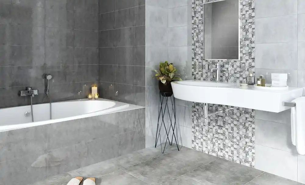 Produit De Marque Faïence blanche murale intérieur gris foncé NEXUS ép 8,5 mm 25 x 40 cm paquet de 1 m² ELYSSA TRADING