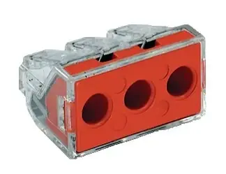 Boîte de 50 bornes de connexion automatiques transparentes 3 fils (2,5 - 6mmÂ²) - WAGO - 773-173 Soldes