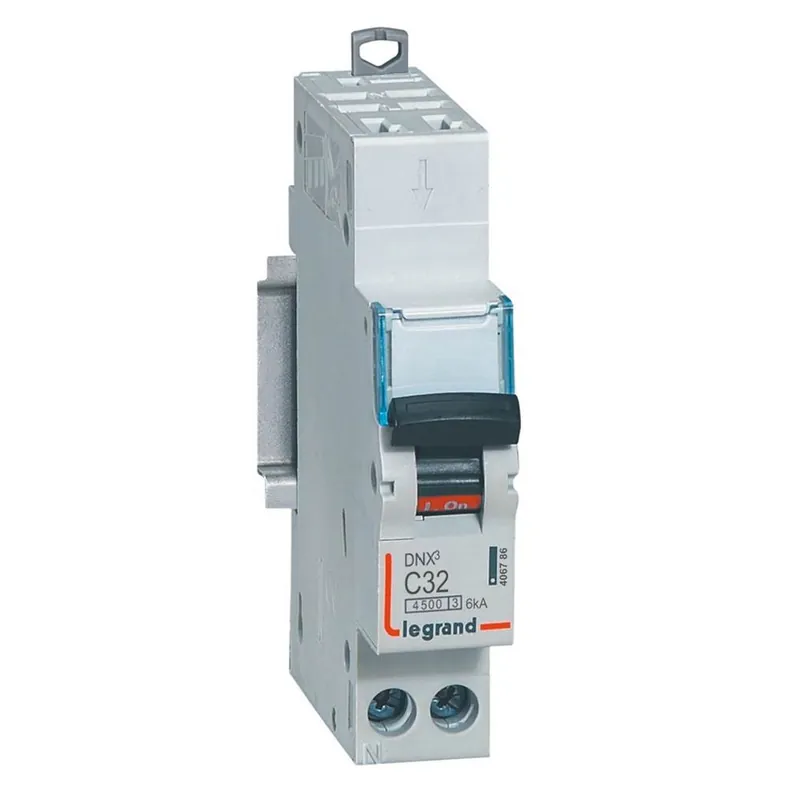 Prix Choc Disjoncteur phase + neutre 32A 4,5kA bornes automatique LEGRAND