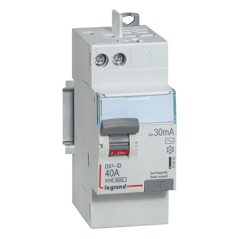 Offre Exclusive Interrupteur différentiel DX3 40A 2 pôles 30mA type AC par bornes automatiques LEGRAND