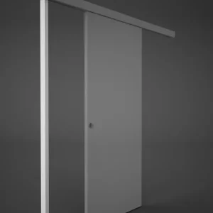Butée de porte coulissante en médium revêtue blanche Offre Spéciale