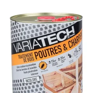 Nouvel Arrivage Traitement de bois pour poutres et charpentes - Incolore - 5L VARIATECH