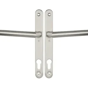 Ensemble 1394 entraxe 92mm sur plaque étroite clé I inox brossé - HERACLES - B-INOX-PE06 Produit De Marque