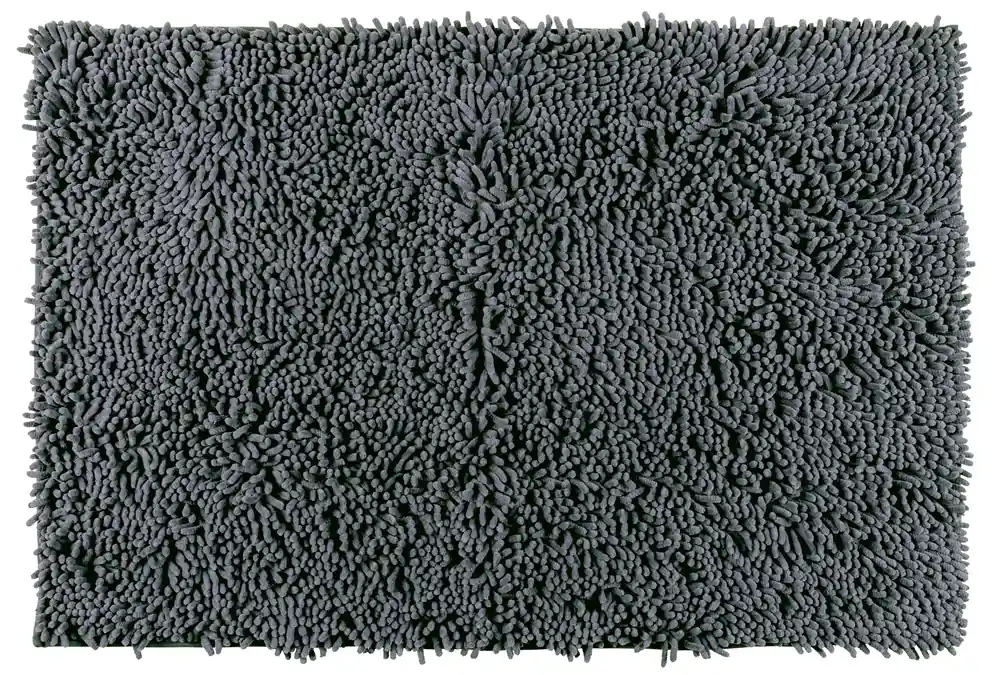 Seulement Aujourd'hui Tapis chenille gris 50 x 80 cm