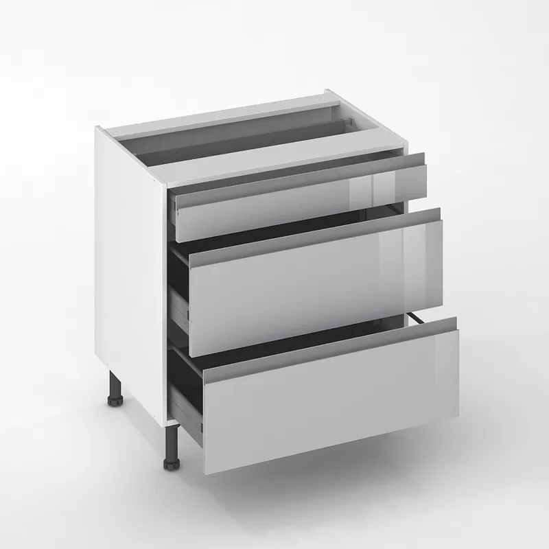 Façades tiroir pour meuble de cuisine Jade nuage de 70 x 80 cm par 3 OFITRES Réduction