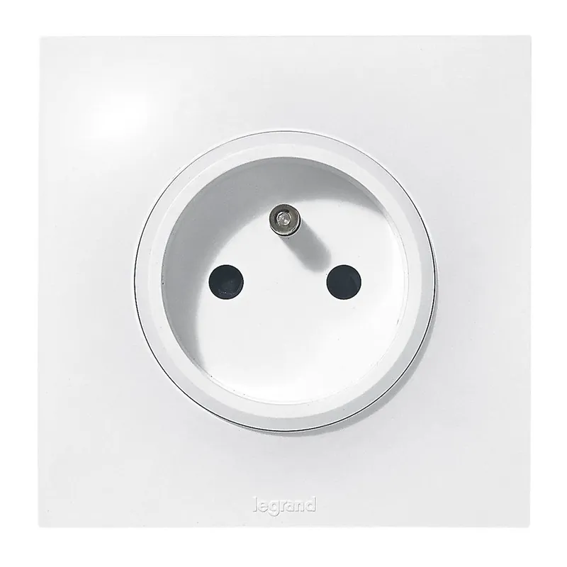 Prise électrique encastrable avec terre Blanc - Neptune LEGRAND Remise