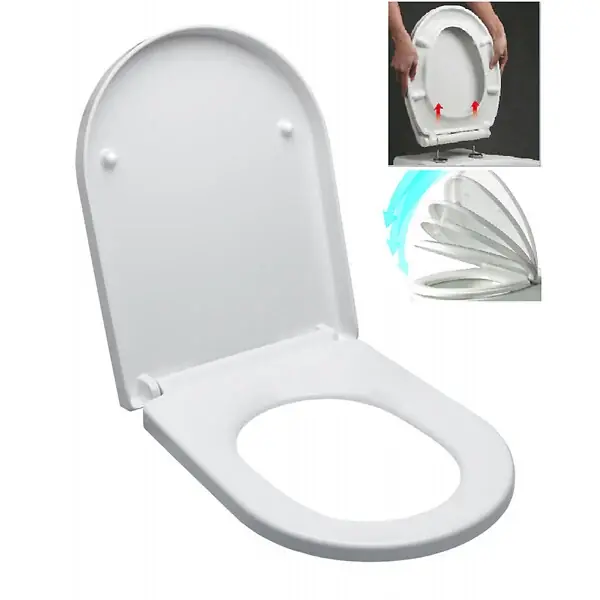 Abattant WC à fermeture douce Softclose adaptable sur la plupart des cuvettes, blanc (EASY2244) IDEVIT Super Prix