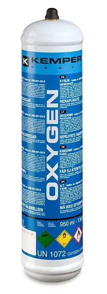 Seulement Aujourd'hui Bouteille oxygène 110 L - Acier - Valve M10x1 - Jetable KEMPER