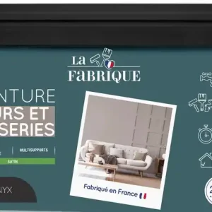 Peinture mur et boiserie Noir Onyx satin 2,5 l - LA FABRIQUE Top Vente