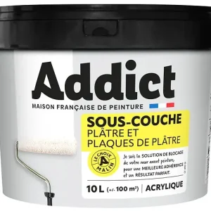 Retour Gratuit Sous-couche plâtre et plaques - Addict - Blanc - 10L