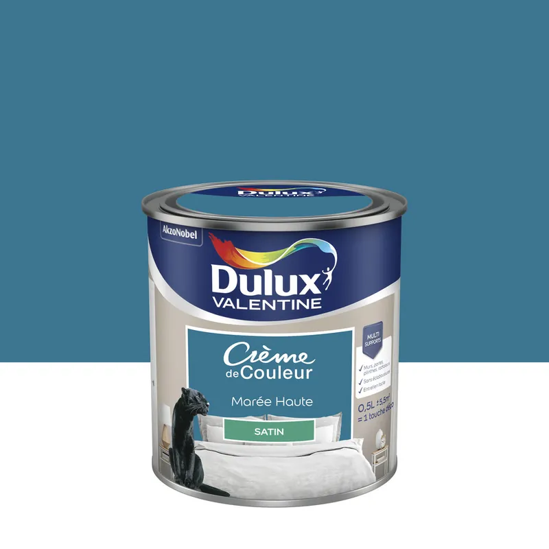 Peinture Crème de Couleur Marée Haute satin 500 ml - DULUX VALENTINE Nouvelle Collection