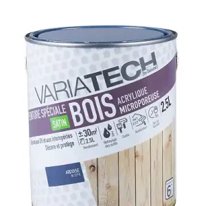 Peinture bois acrylique satin Ardoise 2.5L VARIATECH Quantité Limitée