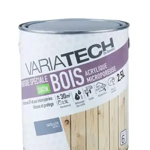 Peinture spéciale bois acrylique Satin - Satellite 2.5L VARIATECH Nouvelle Collection