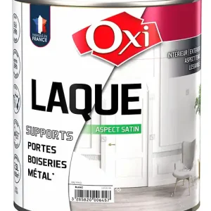 Laque glycérophtalique blanche satinée 2.5L OXI Offre Limitée
