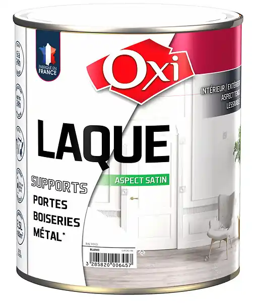 Laque glycérophtalique blanche satinée 2.5L OXI Offre Limitée