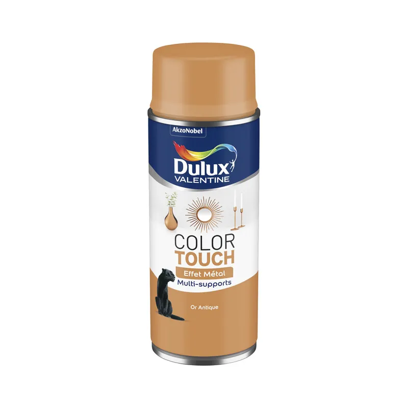 Satisfait Ou Remboursé Bombe de peinture Color Touch effet métal or antique 400 ml - DULUX VALENTINE