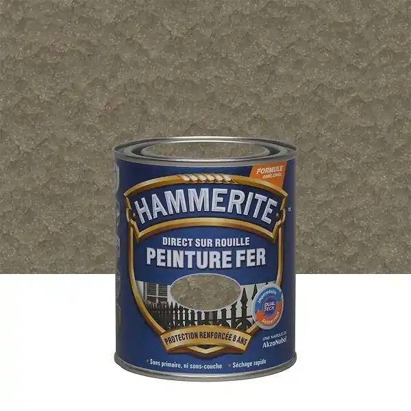 Usine Directe Peinture direct sur rouille martelée Bronze - 0,75L HAMMERITE