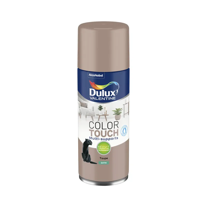 Prix Bas Bombe de peinture Color Touch taupe satin 400 ml - DULUX VALENTINE