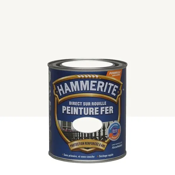 Peinture antirouille directe - Blanc Brillant - 0,75L HAMMERITE Meilleur Choix