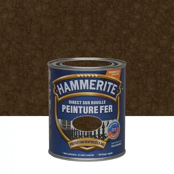 Prix Choc Peinture antirouille Directe - Châtaigne - Martelée - 0,75L HAMMERITE