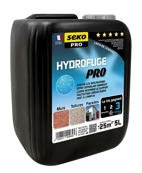 Promotion Saisonnière Hydrofuge 5L - Professionnel - Surfaces extérieures SEKO