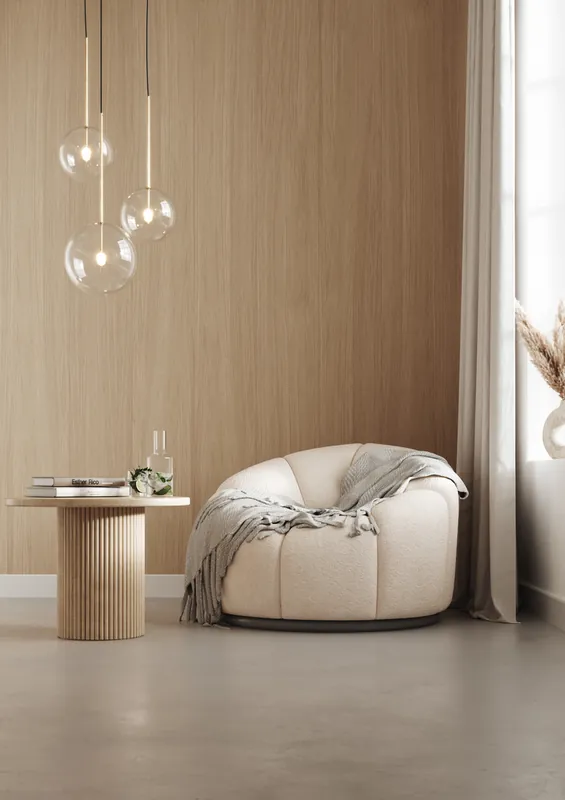 Top Vente Panneau mural bois décoratif MDF revêtu chêne lisse - Lot de 4 - 10 x 300 x 2500 mm - AJ TIMBER